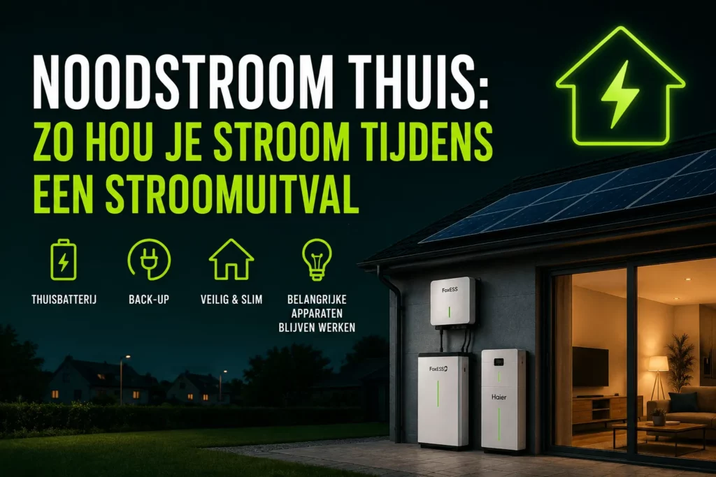 Noodstroom thuis met thuisbatterij tijdens stroomuitval