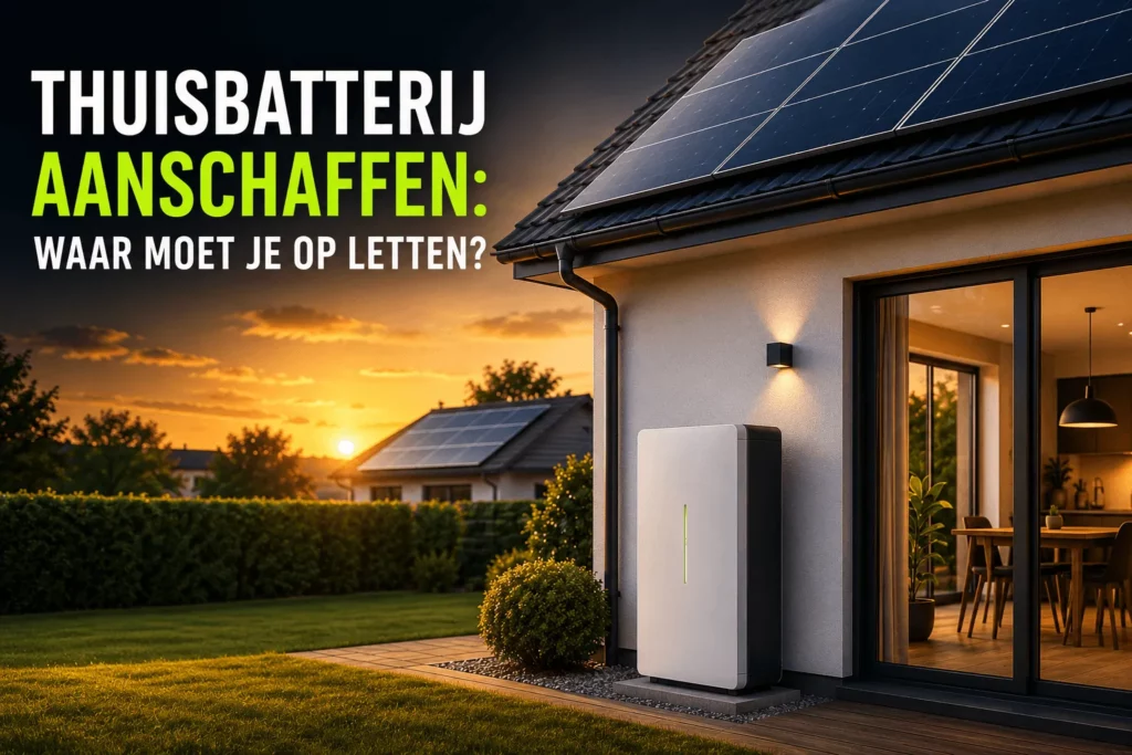 Thuisbatterij aanschaffen voor woning met zonnepanelen