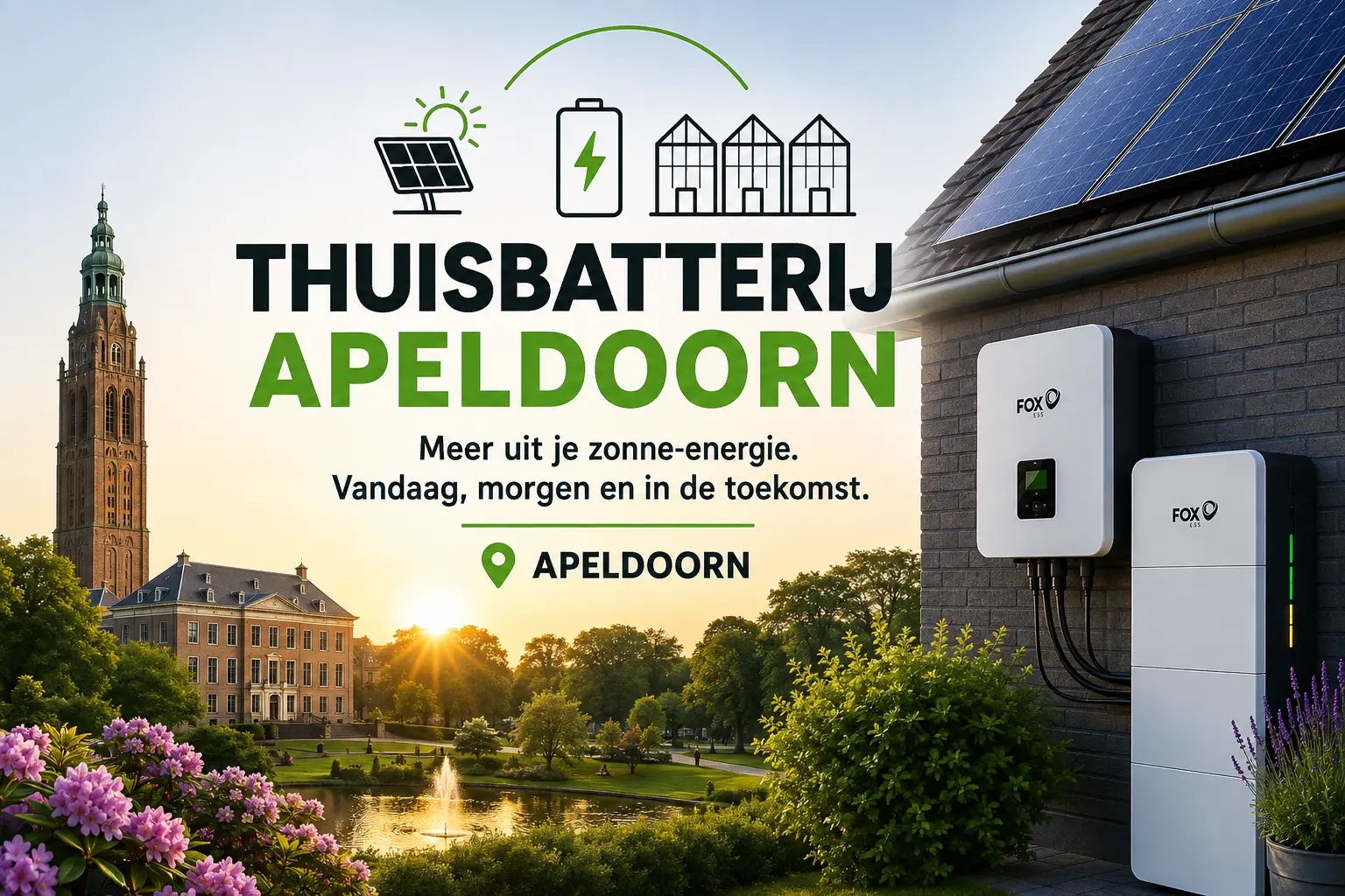 Thuisbatterij Apeldoorn met zonnepanelen en energieopslag
