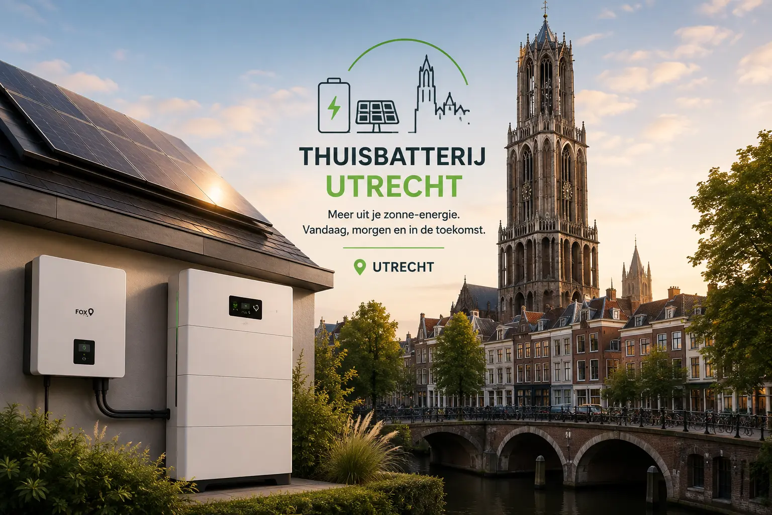 Thuisbatterij Utrecht voor woning met zonnepanelen
