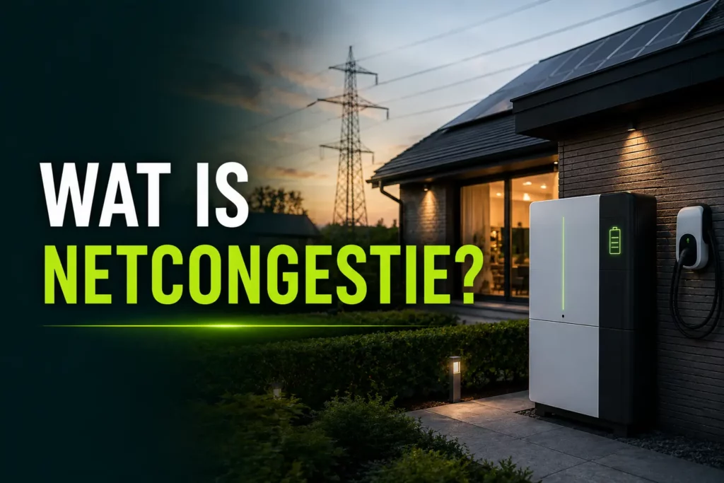 Wat is netcongestie uitgelegd met elektriciteitsnet zonnepanelen en thuisbatterij